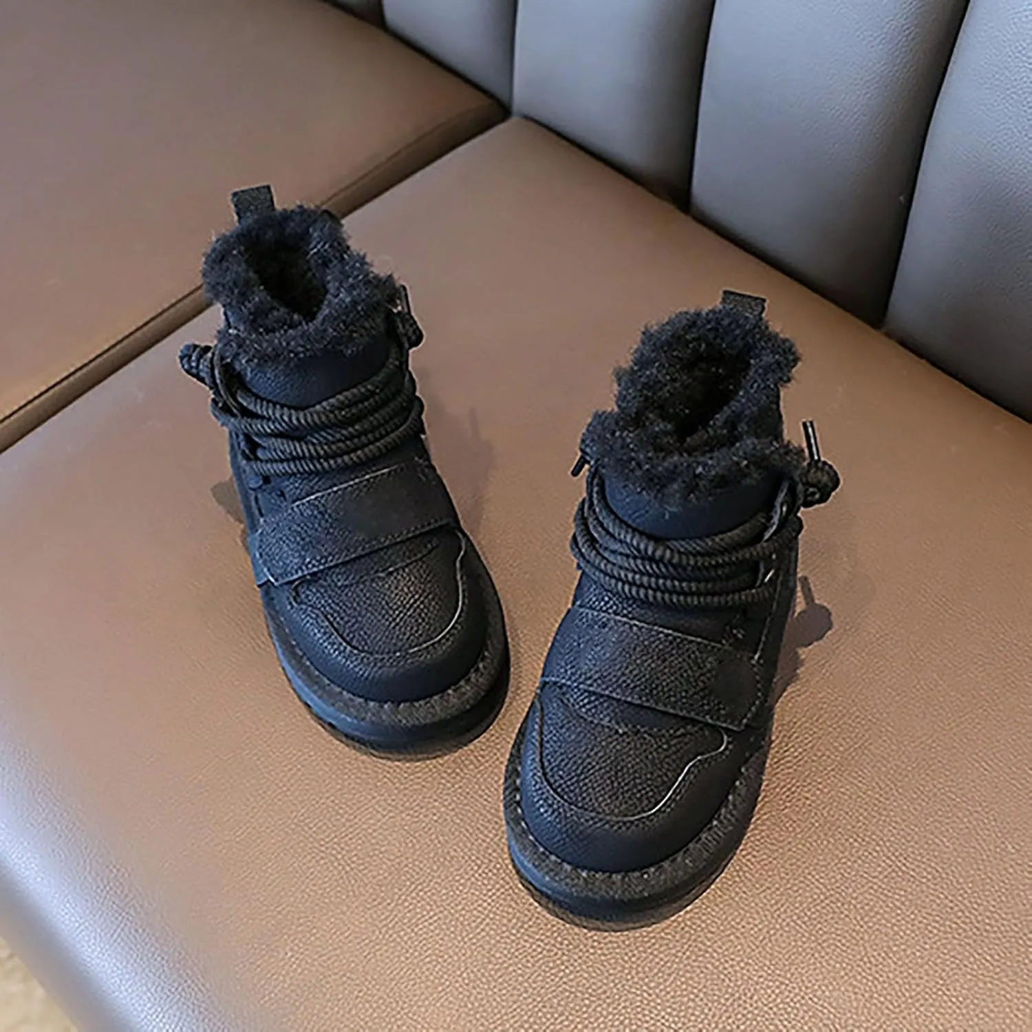 Winter Girls Boys Ankle Boots Kids Comfortable Warm Lined Comfort Casual Sports Shoes for Children Boys Slip on Boots