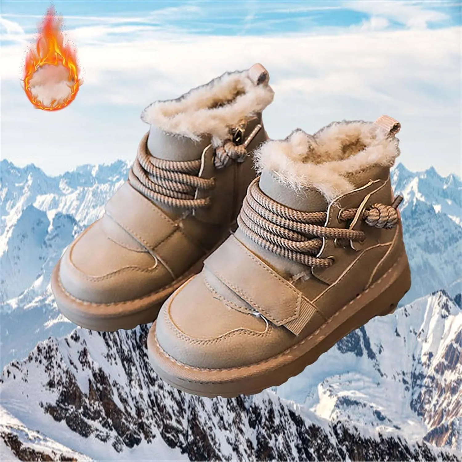 Winter Girls Boys Ankle Boots Kids Comfortable Warm Lined Comfort Casual Sports Shoes for Little Boy Rain Boots Size 6