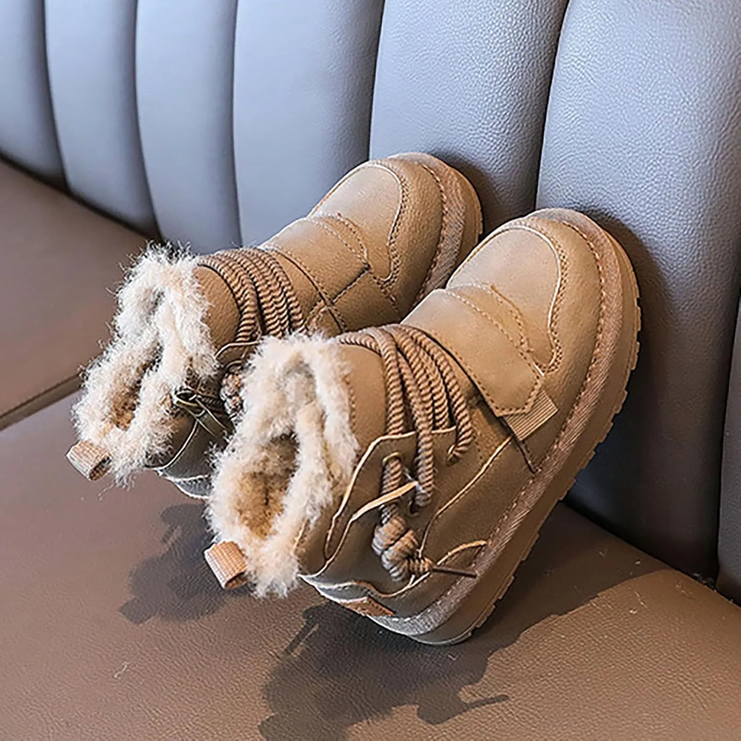 Winter Girls Boys Ankle Boots Kids Comfortable Warm Lined Comfort Casual Sports Shoes for Little Boy Rain Boots Size 6