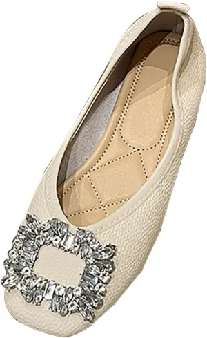 Women Casual Slip On Dress Loafers Comfortable Leather Driving Breathable Soft Shoes for Summer Autumn