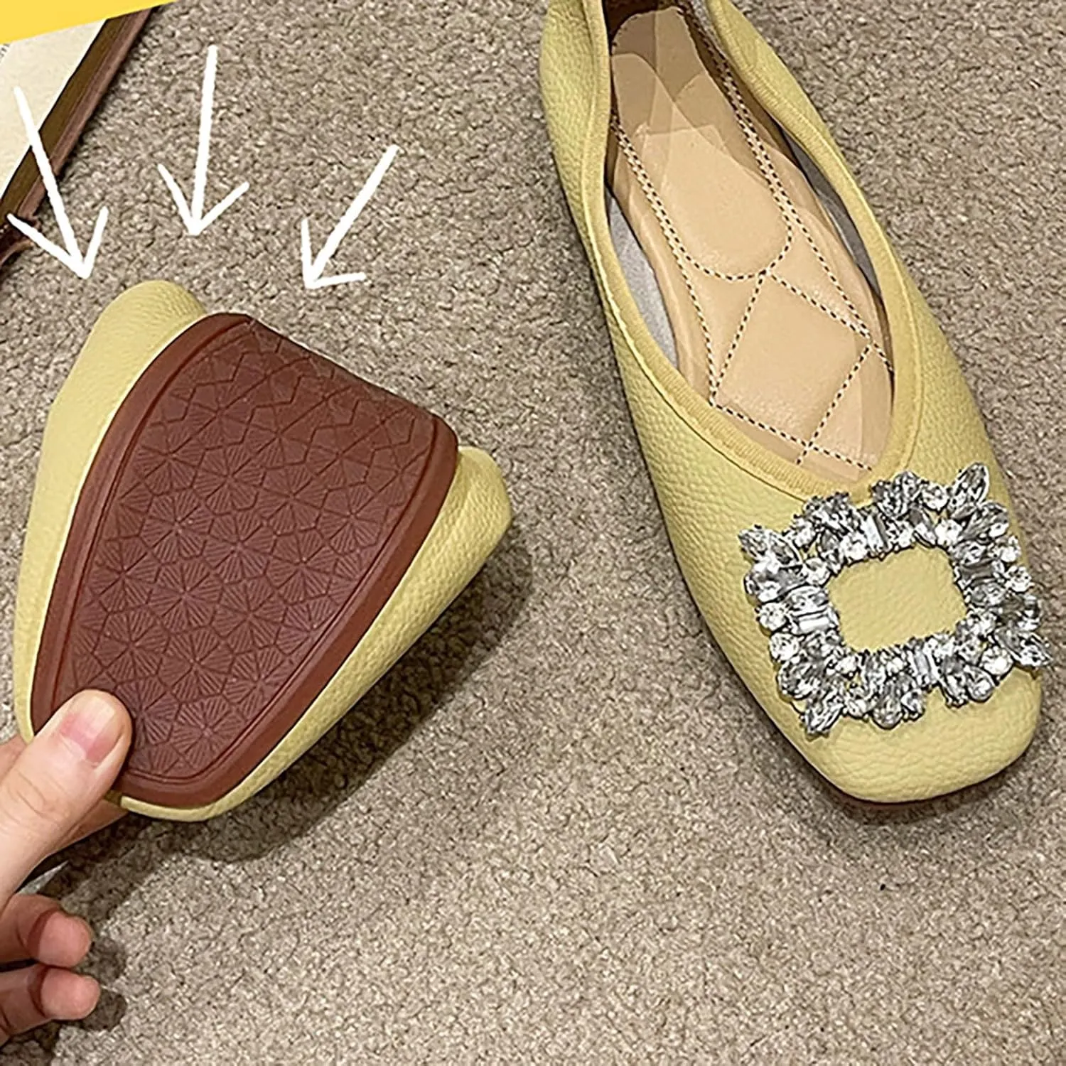 Women Casual Slip On Dress Loafers Comfortable Leather Driving Breathable Soft Shoes for Summer Autumn