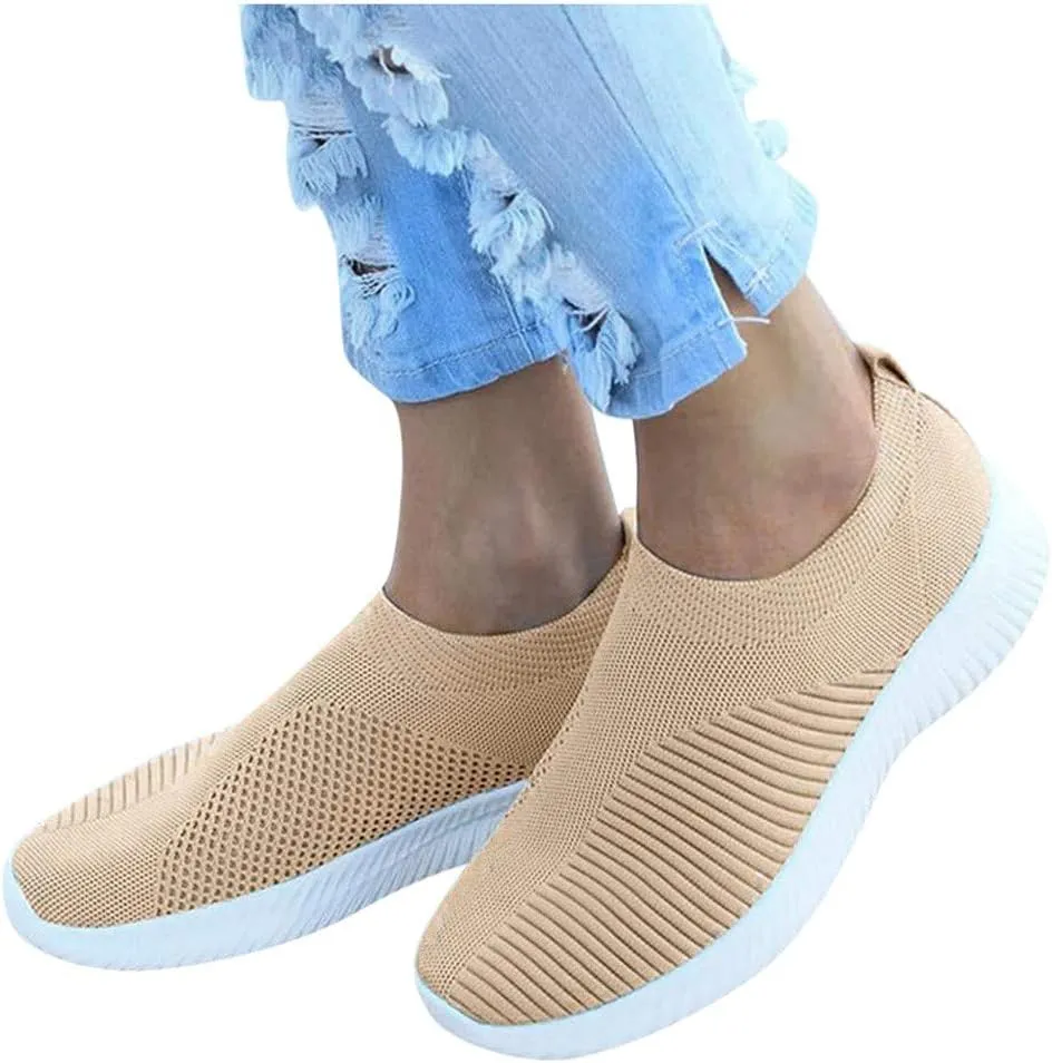 Women Running Shoes Lightweight Tennis Shoes Non Slip Slip On Shoes Women Cute Men Shoes Casual Brown Sneakers Black Tennis Shoe Trainers Shoe