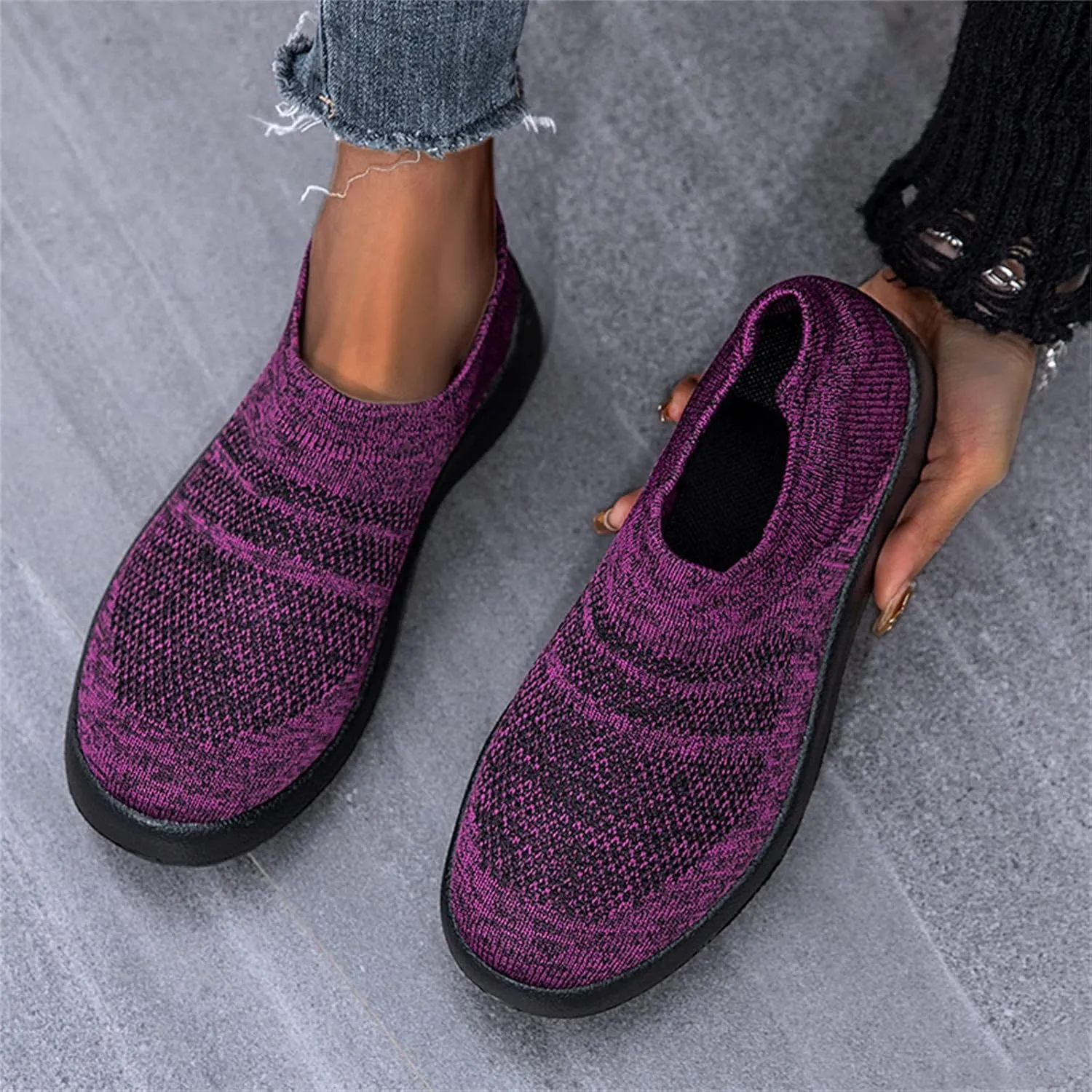 Women Running Shoes Lightweight Tennis Shoes Non Slip Tennis Shoes Womens Flat Feet Men Casual Shoes Dress Sneakers Slip On Tennis Shoe Loafers Shoe