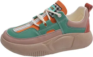 Women Y2K Colorful Sneakers Dad Shoes Casual Stylish Retro Comfort Non Slip Lightweight Colorblock Platform Sneakers Walking Shoes