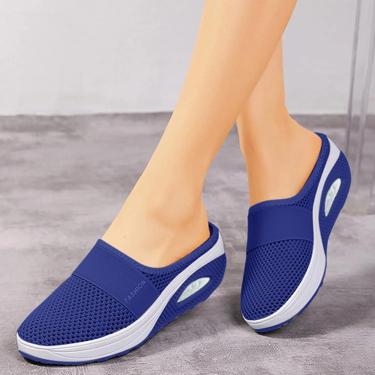 Women's Backless Slip on Mesh Sneakers Shoes Mens Casual Shoes Dressy Black Casual Shoes Waterproof Sneakers White Tennis Shoe Cross Trainer Shoe