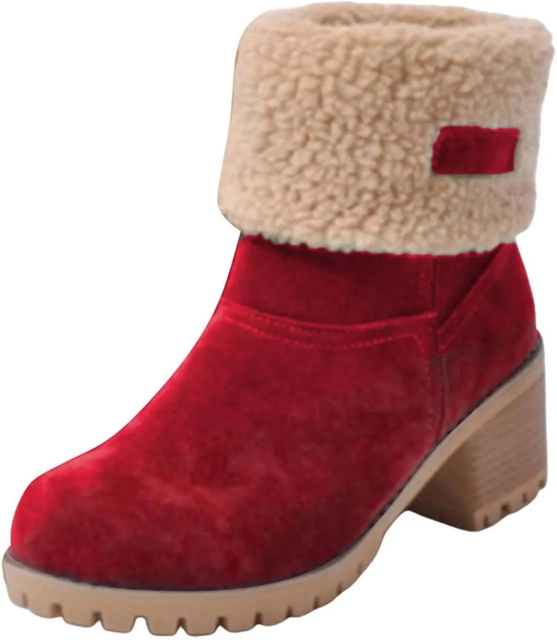 Womens Boots 2024 Winter Warm Snow Boots Ladies Casual Fashion Booties Ankle Boots Womens Mid Calf Boots