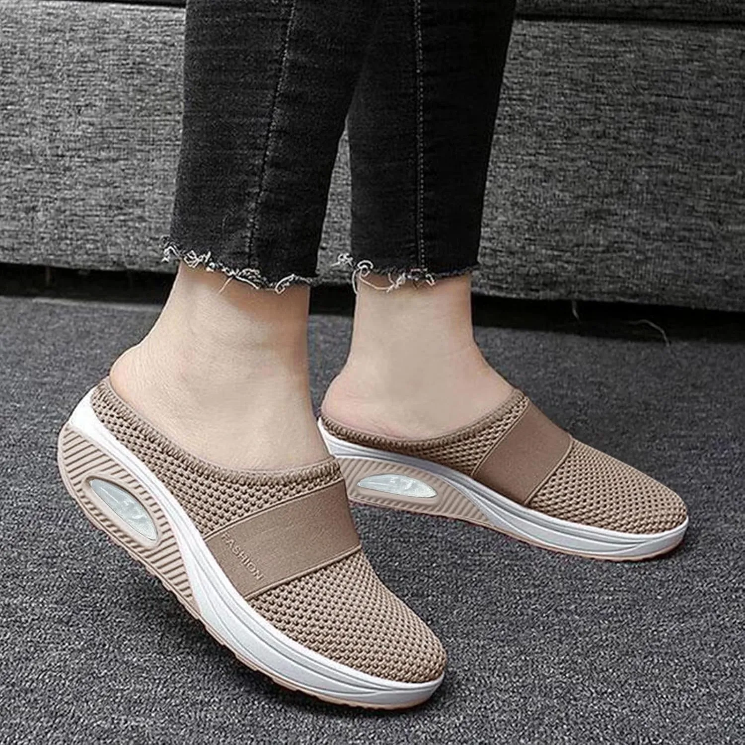 Womens Breathable Mesh Walking Mules Sneakers Mens Casual Shoes Cute Men's Casual Shoes Men's Fashion Sneakers Brown Tennis Shoe Loafers Dress Shoe