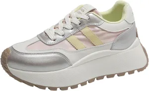 Women's Breathable Platform Sneakers Trainers Spring Summer Thick Bottom Sports Shoes Student Casual Dad Shoes Fashion Lace-up Sports Shoes