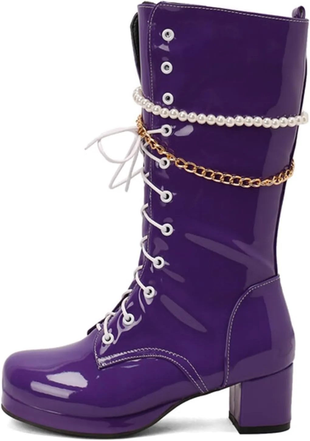 Women's Cowboy Simple Fashion Vintage Boots Pointed Toe Low Heel Side Zipper Knee Boots Womens Leather Boots Knee High Cowboy