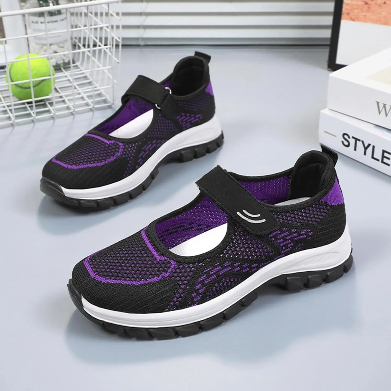 Women's Dress Flat Ballet Low Wedge Women's Soft Sole Breathable Casual Shoes Ballet Flat Soccer Casual Shoes