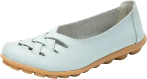 Women's Fashion Leather Single Shoes Slope Heeled Loafers Casual Shoes Women Fashion Leather Walking Sneakers