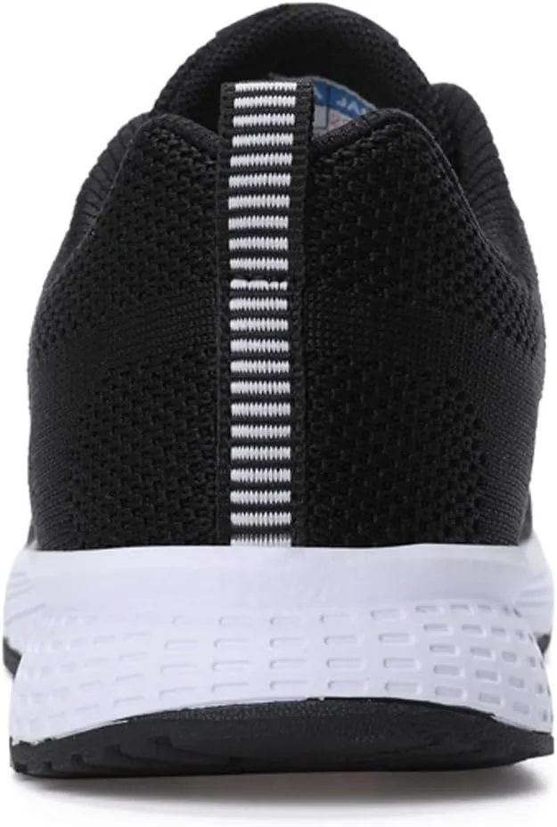 Women's Fashion Sneaker Non Slip Breathable Lightweight Comfortable Lace Up Running Shoes Mens Womens Loafer Shoes Black Platform Sneakers for Women