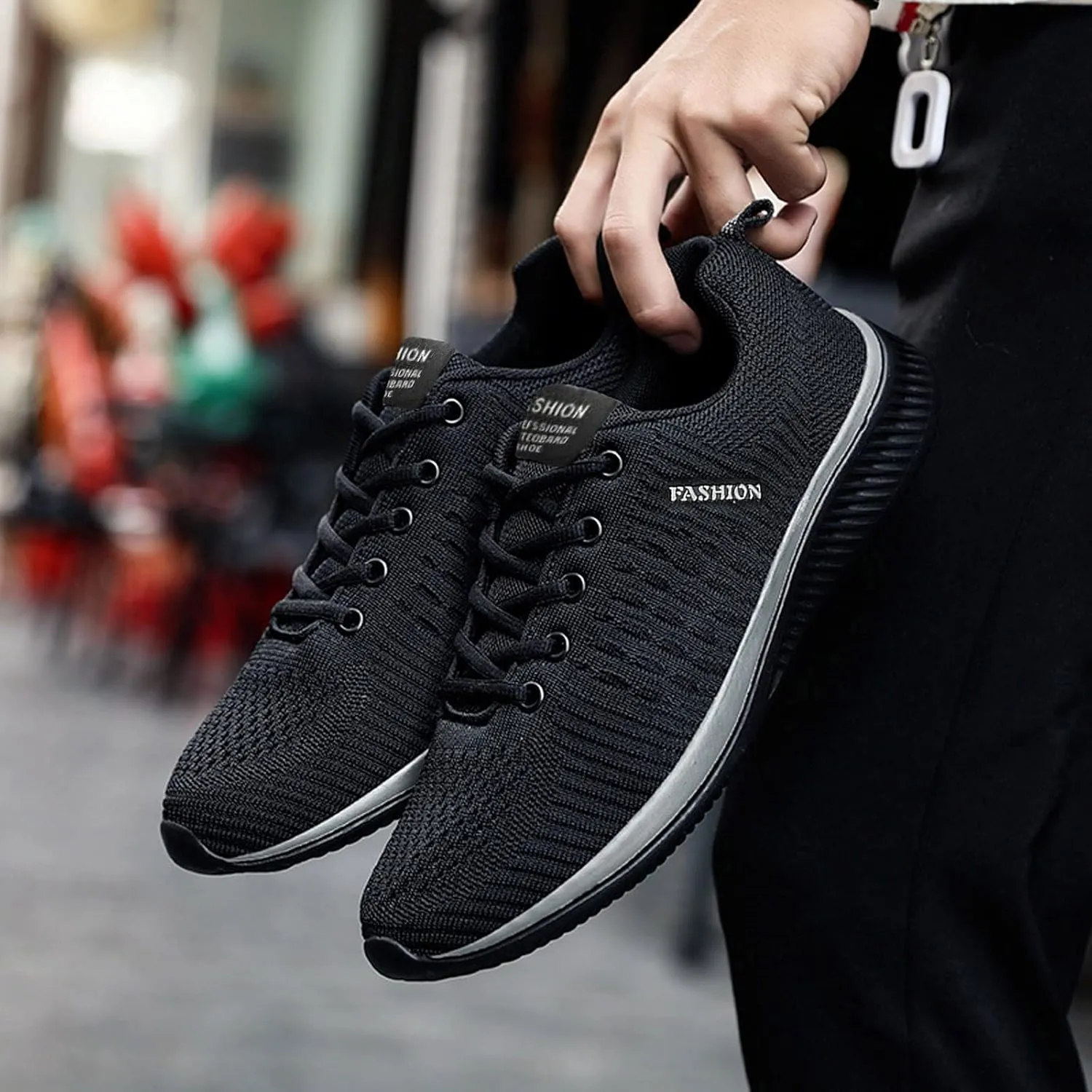 Women's Fashion Sneaker Non Slip Lace Up Comfort Women's Work or Walking Sneakers White Running Shoes for Women Woman Loafers Shoes Black Sneakers Women