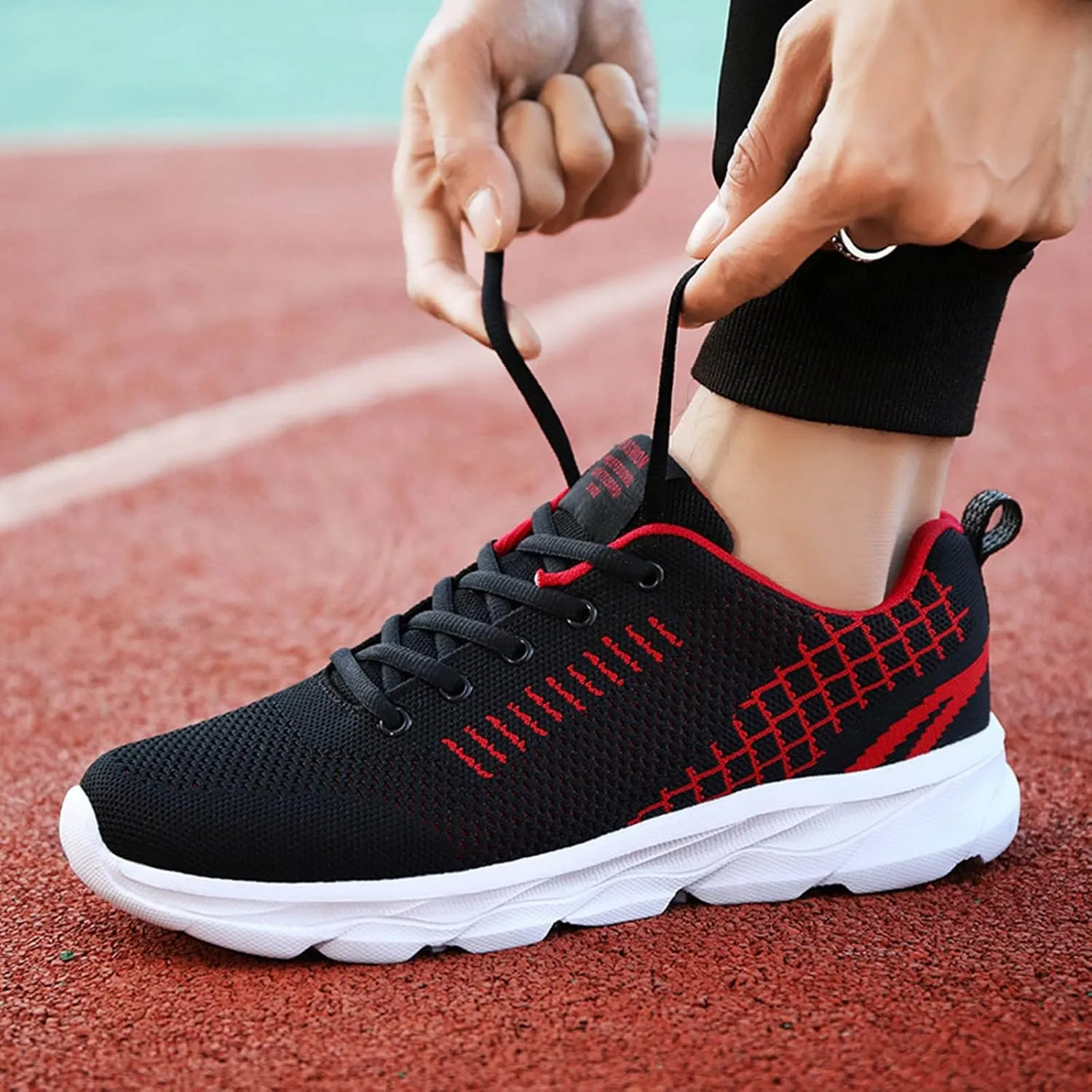 Women's Fashion Sneaker Non Slip Lace Up Comfort Women's Work or Walking Sneakers White Running Shoes for Women Woman Loafers Shoes Black Sneakers Women