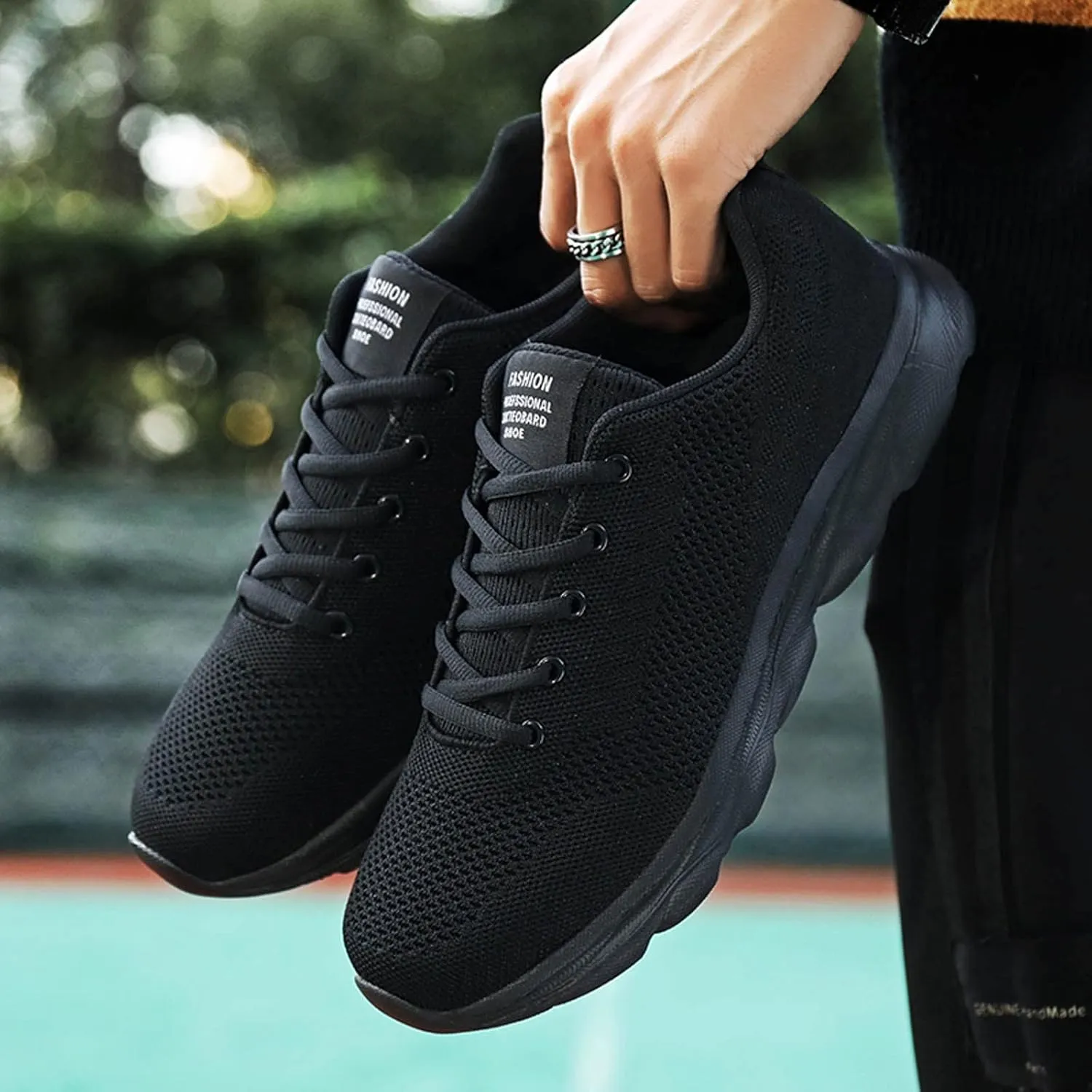 Women's Fashion Sneaker Non Slip Lace Up Comfort Women's Work or Walking Sneakers White Running Shoes for Women Woman Loafers Shoes Black Sneakers Women