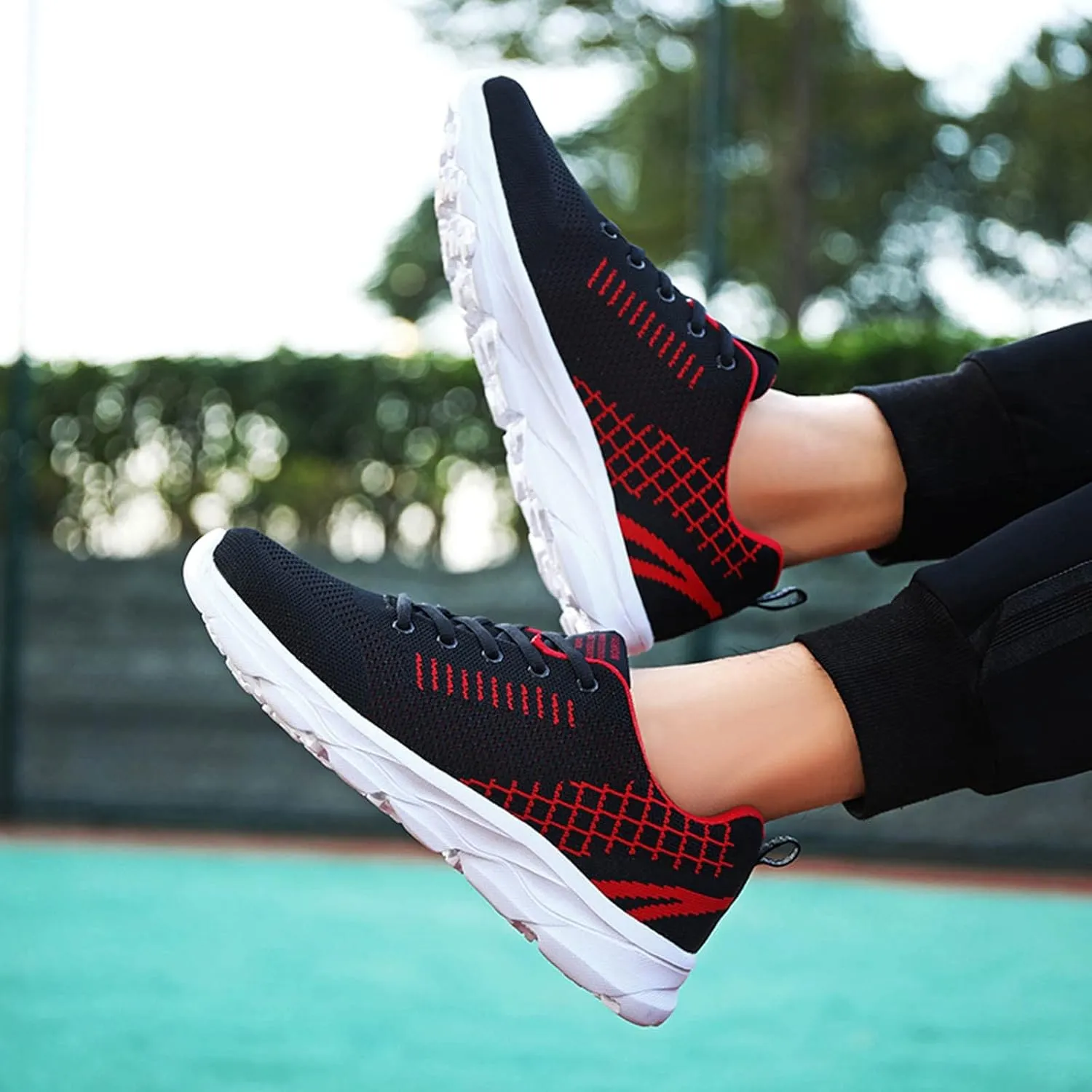 Women's Fashion Sneaker Non Slip Lace Up Comfort Women's Work or Walking Sneakers White Running Shoes for Women Woman Loafers Shoes Black Sneakers Women