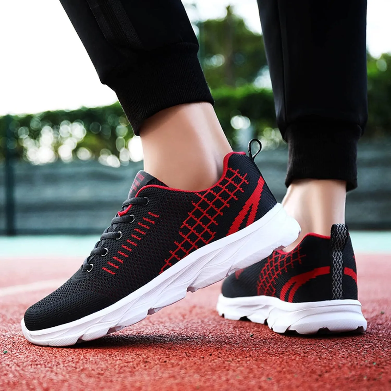 Women's Fashion Sneaker Non Slip Lace Up Comfort Women's Work or Walking Sneakers White Running Shoes for Women Woman Loafers Shoes Black Sneakers Women