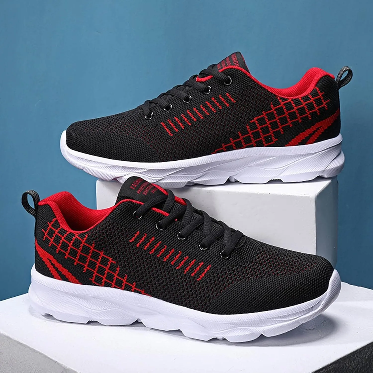 Women's Fashion Sneaker Non Slip Lace Up Comfort Women's Work or Walking Sneakers White Running Shoes for Women Woman Loafers Shoes Black Sneakers Women