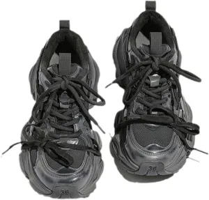 Women's Fashion Sneakers Trainers Casual Breathable Lace Up Platform Oxford Sports Single Shoes Versatile Dad Shoes Height Increase Thick Sole for Women,Grey-35