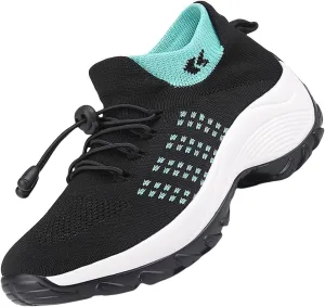 Womens Hiking Shoes Round Toe Slip On Casual Sneakers for Men for ChristmasBlack Loafers Women Work Shoes for Men Waterproof Womens Sneakers Wide Width