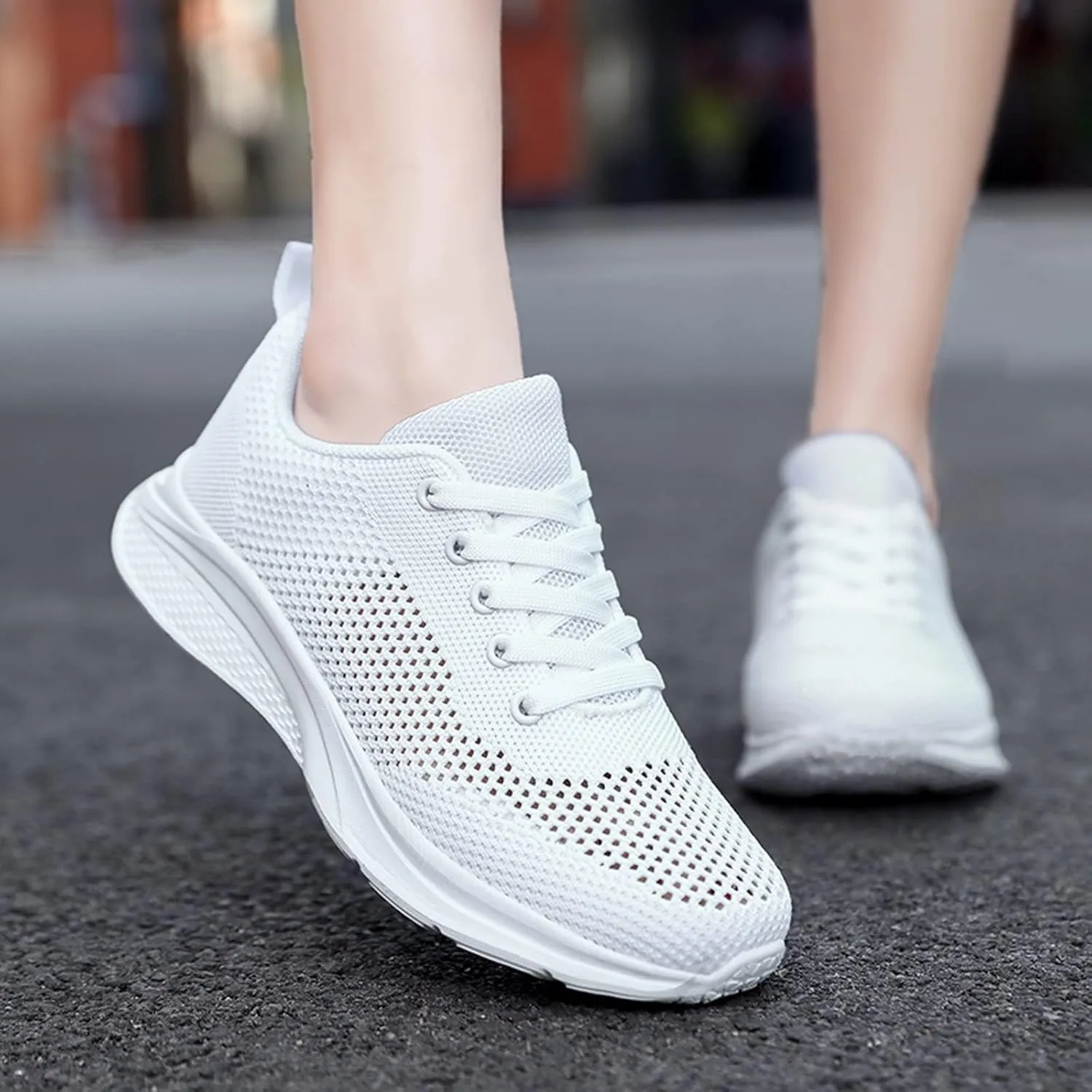 Women's Lace Up Walking Running Shoes Tennis Casual Womens Tennis Shoes Jogging Women's Shoes Casual Black Sneakers Slip On Tennis Shoe Trainers Shoe