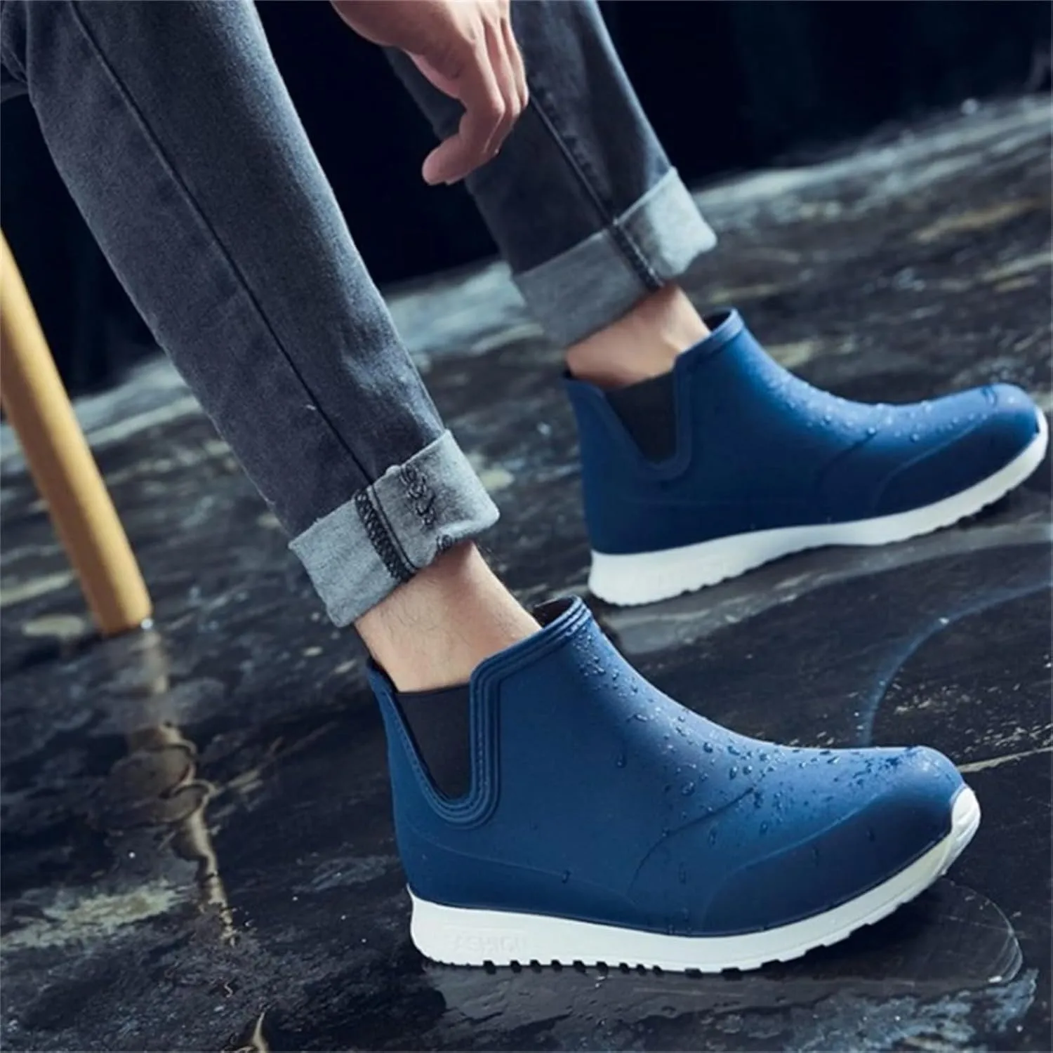 Womens Rain Boots Comfortable Mens Grounded Footwear Booties Black Orthopedic Barefoot Shoes Rain Boots for Women and Men, Waterproof Rubber Women Winter Boots