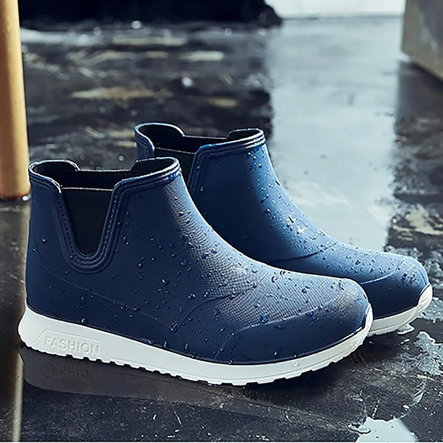 Womens Rain Boots Comfortable Mens Grounded Footwear Booties Black Orthopedic Barefoot Shoes Rain Boots for Women and Men, Waterproof Rubber Women Winter Boots