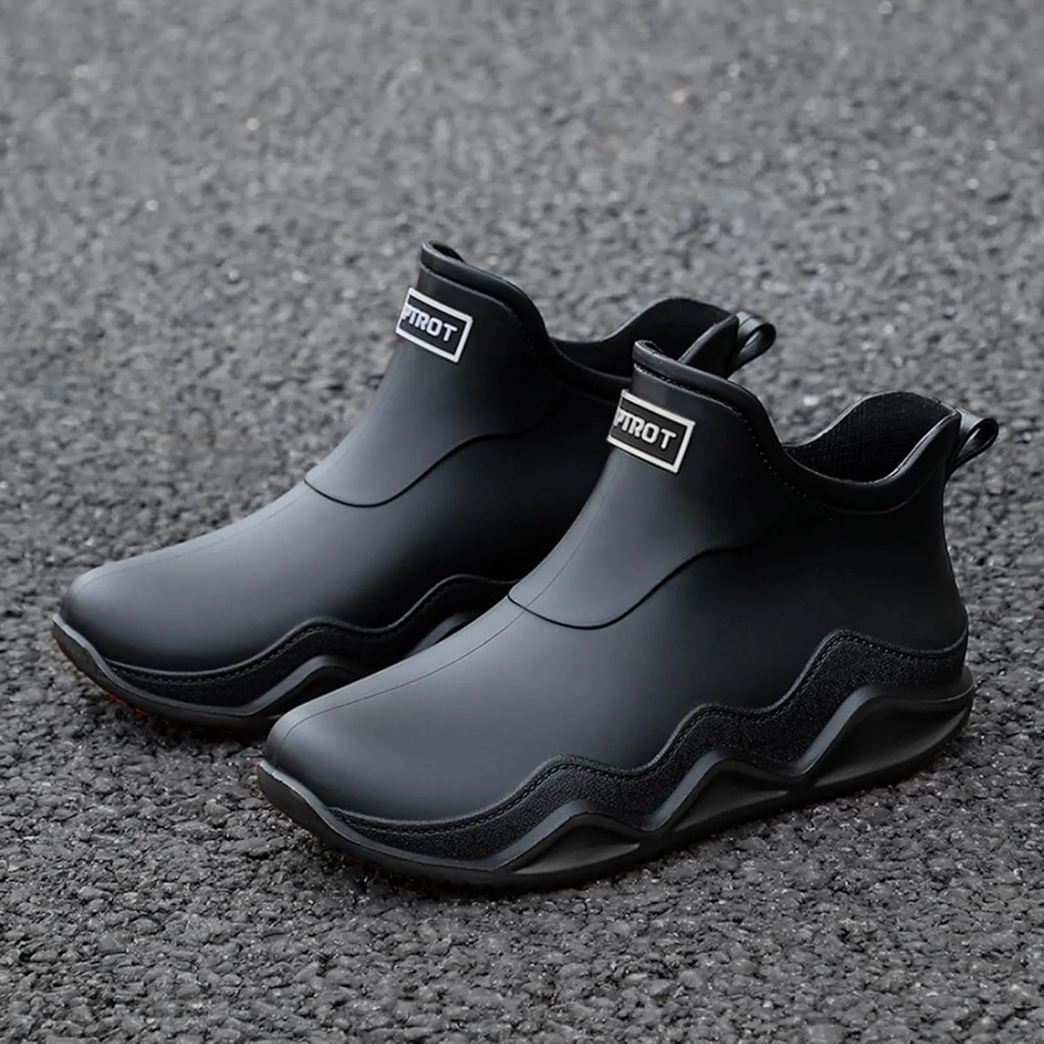Womens Rain Boots Wide Width Mens Grounded Footwear Women's Black Booties Heels Barefoot Shoes Mens Rain Boots Slip On Non-Slip Rubber Waterproof Mens Boots Casual