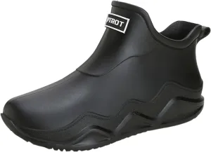 Womens Rain Boots Wide Width Mens Grounded Footwear Women's Black Booties Heels Barefoot Shoes Mens Rain Boots Slip On Non-Slip Rubber Waterproof Mens Boots Casual