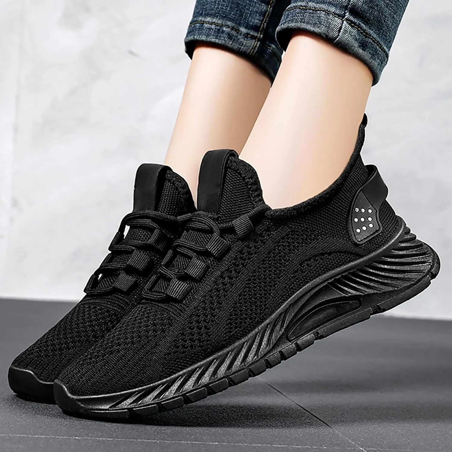 Womens Shoes Dressy Casual Fashion Sneakers for Women 2024 Black Loafers Women Platform Lightweight Cute Round Toe Christmas Canvas Shoes Women Round Toe Slip On Casual