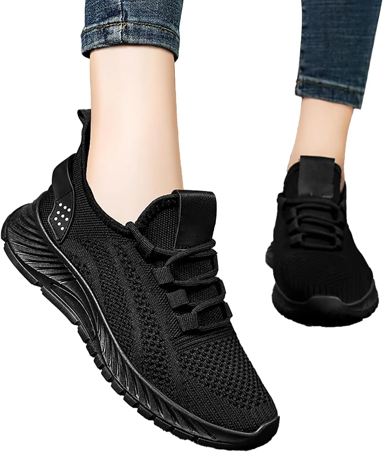 Womens Shoes Dressy Casual Fashion Sneakers for Women 2024 Black Loafers Women Platform Lightweight Cute Round Toe Christmas Canvas Shoes Women Round Toe Slip On Casual