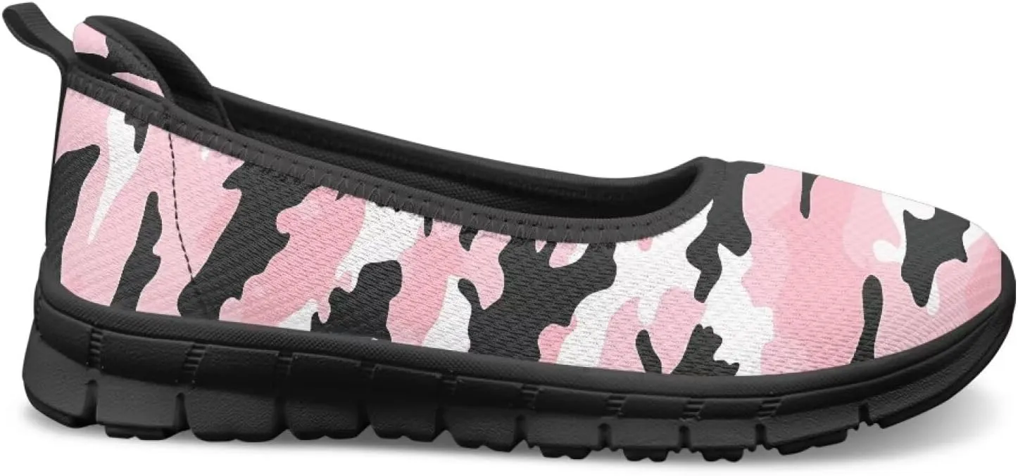 Women's Slip on Loafer Shoes Mesh Casual Ballet Flat Walking Sneakers Knit Round Toe Casual Shoes