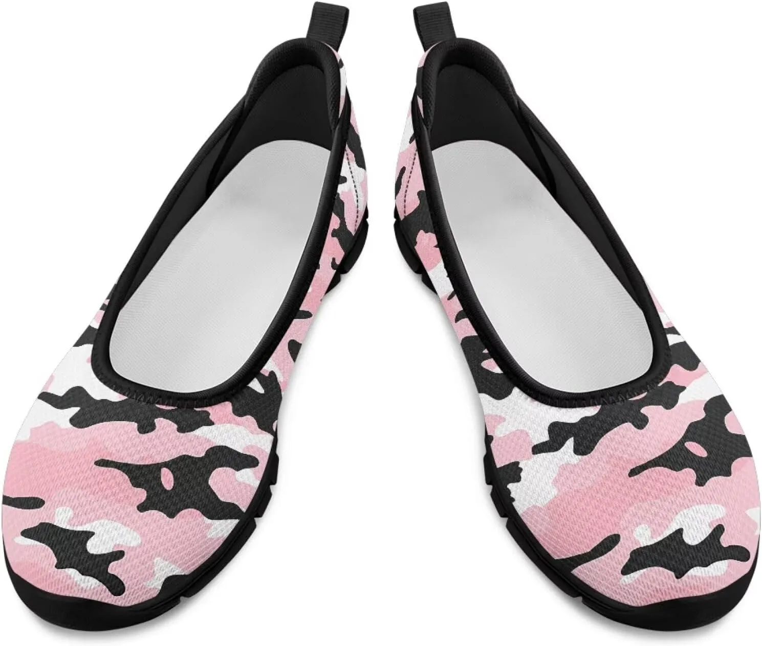 Women's Slip on Loafer Shoes Mesh Casual Ballet Flat Walking Sneakers Knit Round Toe Casual Shoes