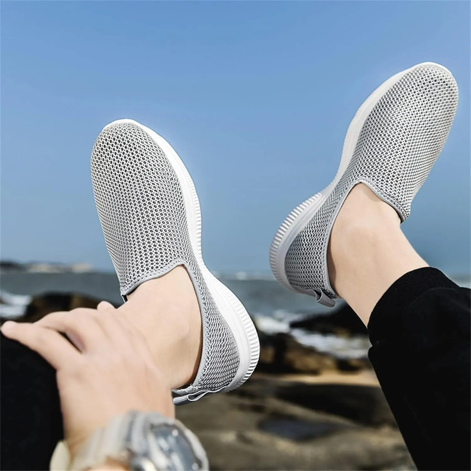 Women's Sneakers Wide Lightweight Work Slip Resistant Breathable Dress Casual Shoes for Men Woman Loafers Shoes White Sneakers for Women Slip On