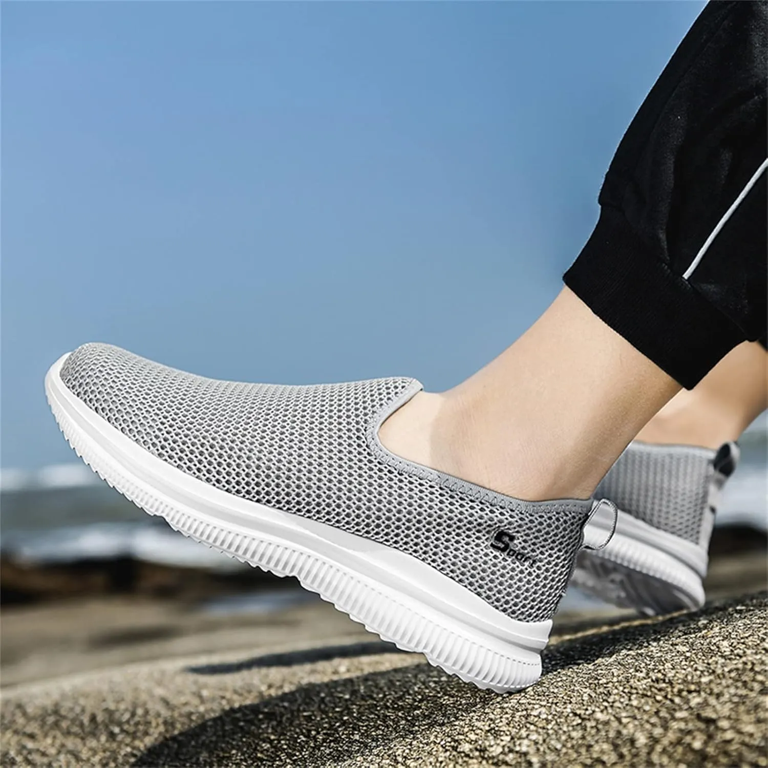 Women's Sneakers Wide Lightweight Work Slip Resistant Breathable Dress Casual Shoes for Men Woman Loafers Shoes White Sneakers for Women Slip On
