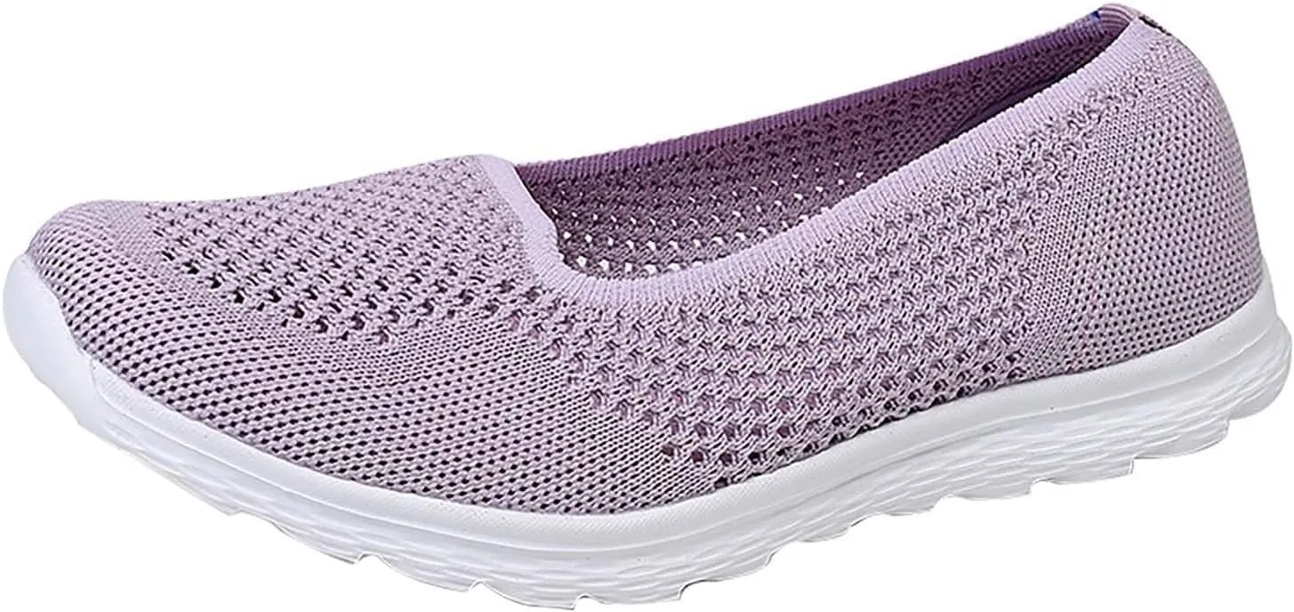 Women's Soft Orthopedic Shoes Breathable Woven Go Walking Slip On Foam Shoes Arch Support Hands Boys Casual Shoe Size 4