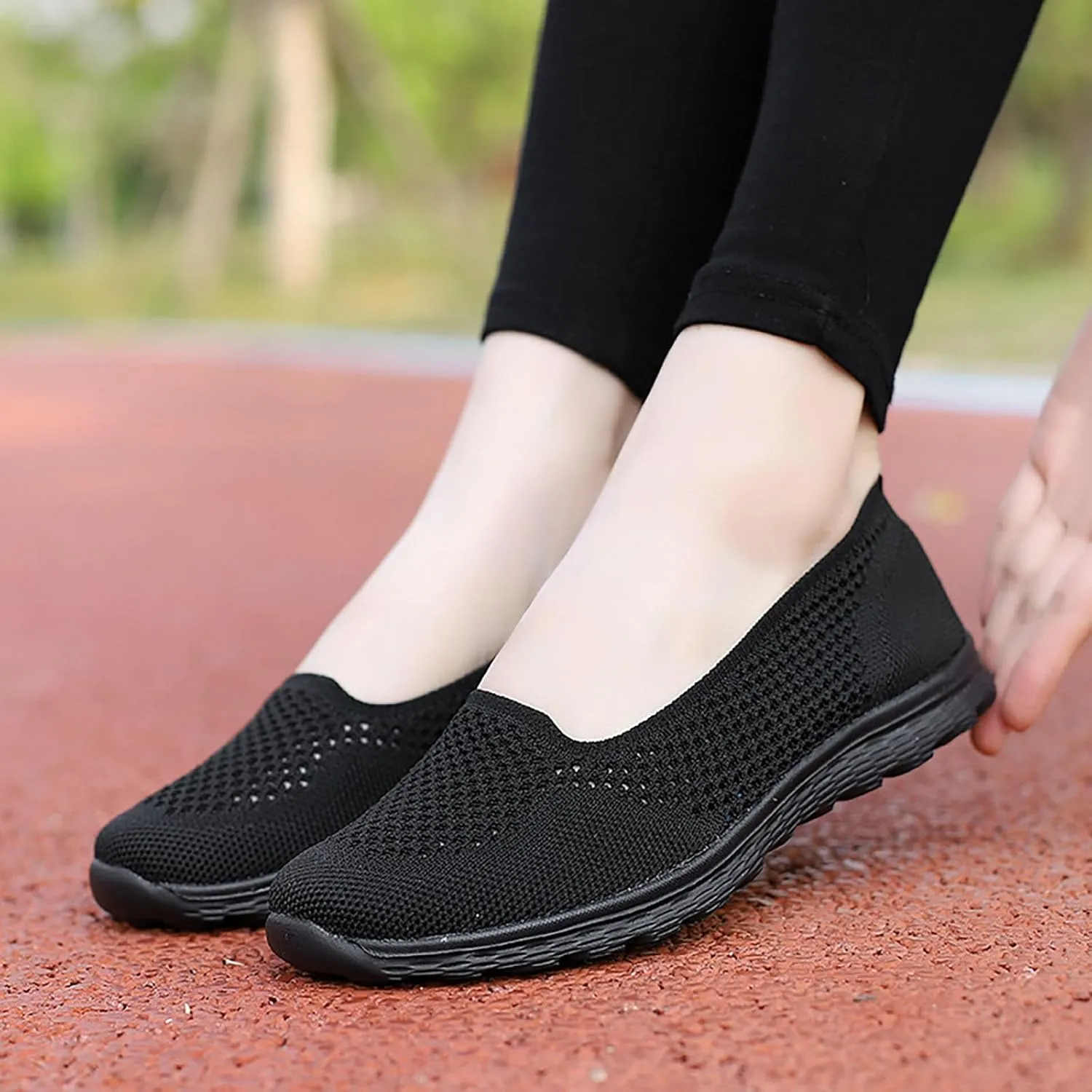 Women's Soft Orthopedic Shoes Breathable Woven Go Walking Slip On Foam Shoes Arch Support Hands Boys Casual Shoe Size 4