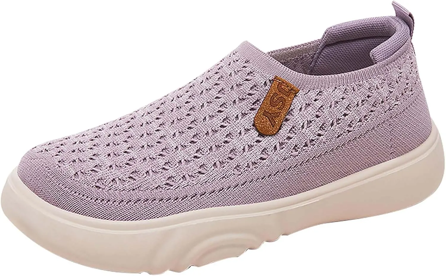 Women's Soft Orthopedic Shoes Breathable Woven Go Walking Slip On Foam Shoes Arch Support Hands Slip in Chunky Wedge