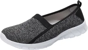 Women's Soft Orthopedic Shoes Breathable Woven Go Walking Slip On Foam Shoes Arch Support Mens Comfortable Slip on Shoes