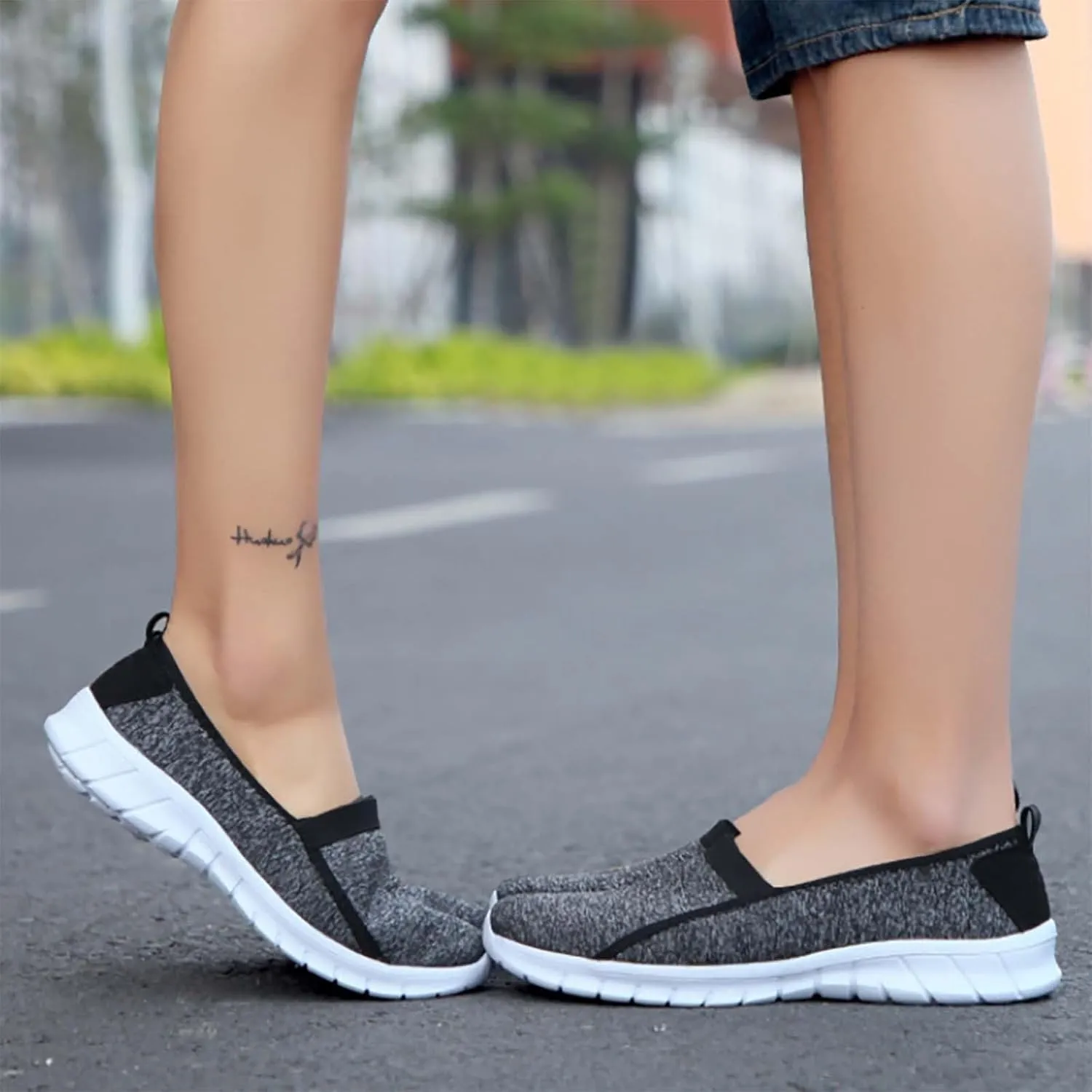 Women's Soft Orthopedic Shoes Breathable Woven Go Walking Slip On Foam Shoes Arch Support Mens Comfortable Slip on Shoes