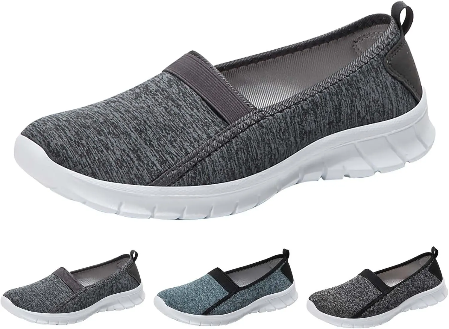 Women's Soft Orthopedic Shoes Breathable Woven Go Walking Slip On Foam Shoes Arch Support Mens Comfortable Slip on Shoes