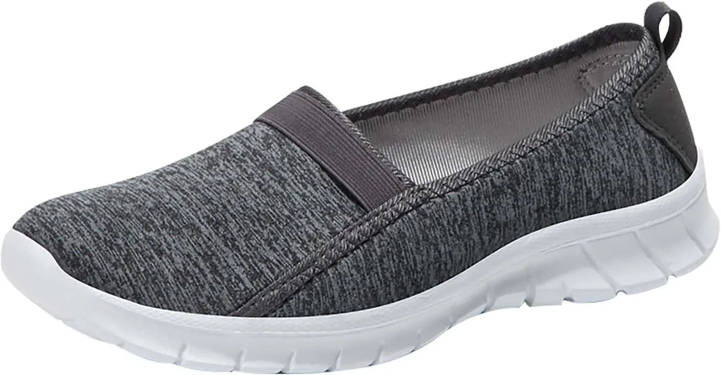 Women's Soft Orthopedic Shoes Breathable Woven Go Walking Slip On Foam Shoes Arch Support Mens Comfortable Slip on Shoes