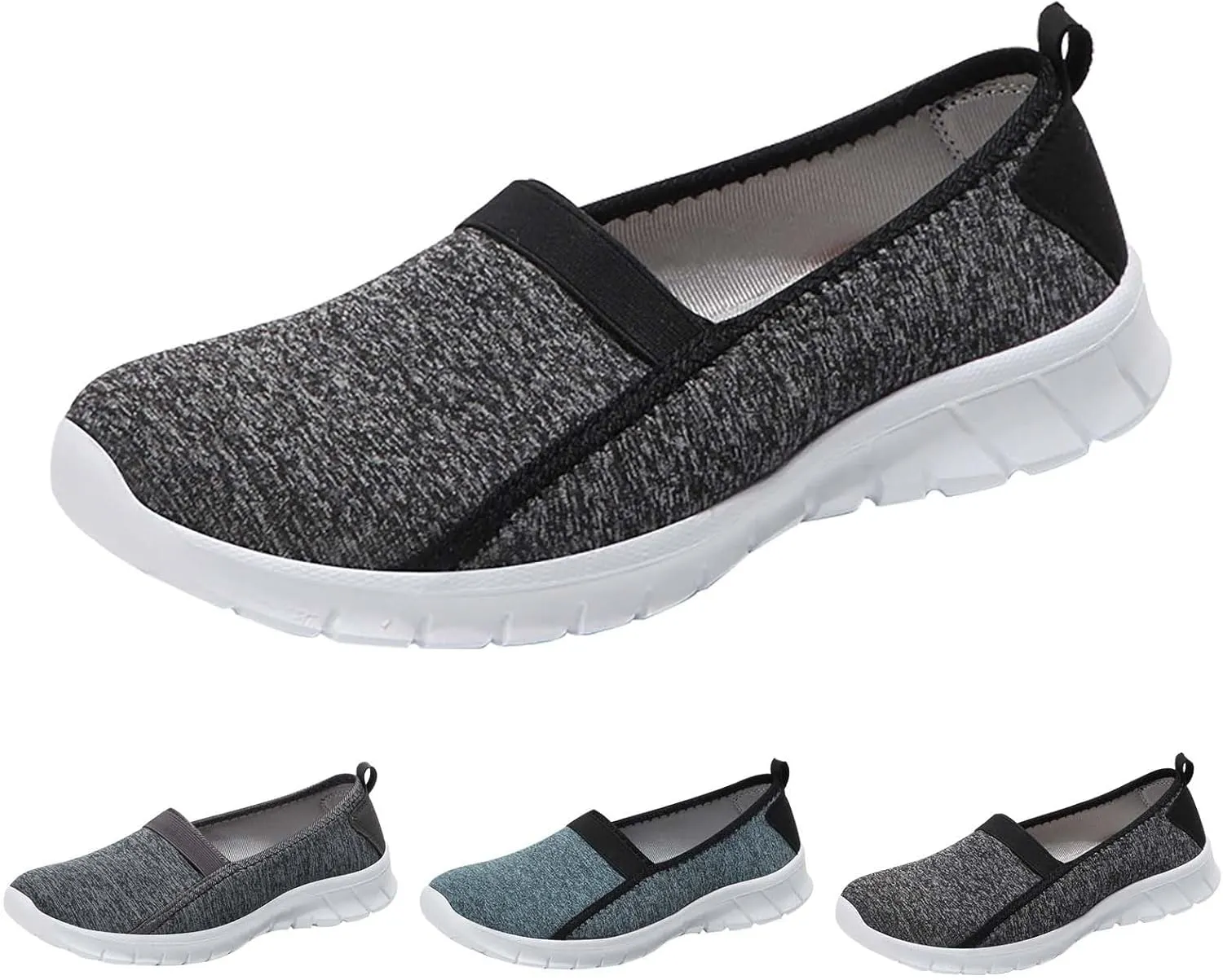 Women's Soft Orthopedic Shoes Breathable Woven Go Walking Slip On Foam Shoes Arch Support Mens Comfortable Slip on Shoes