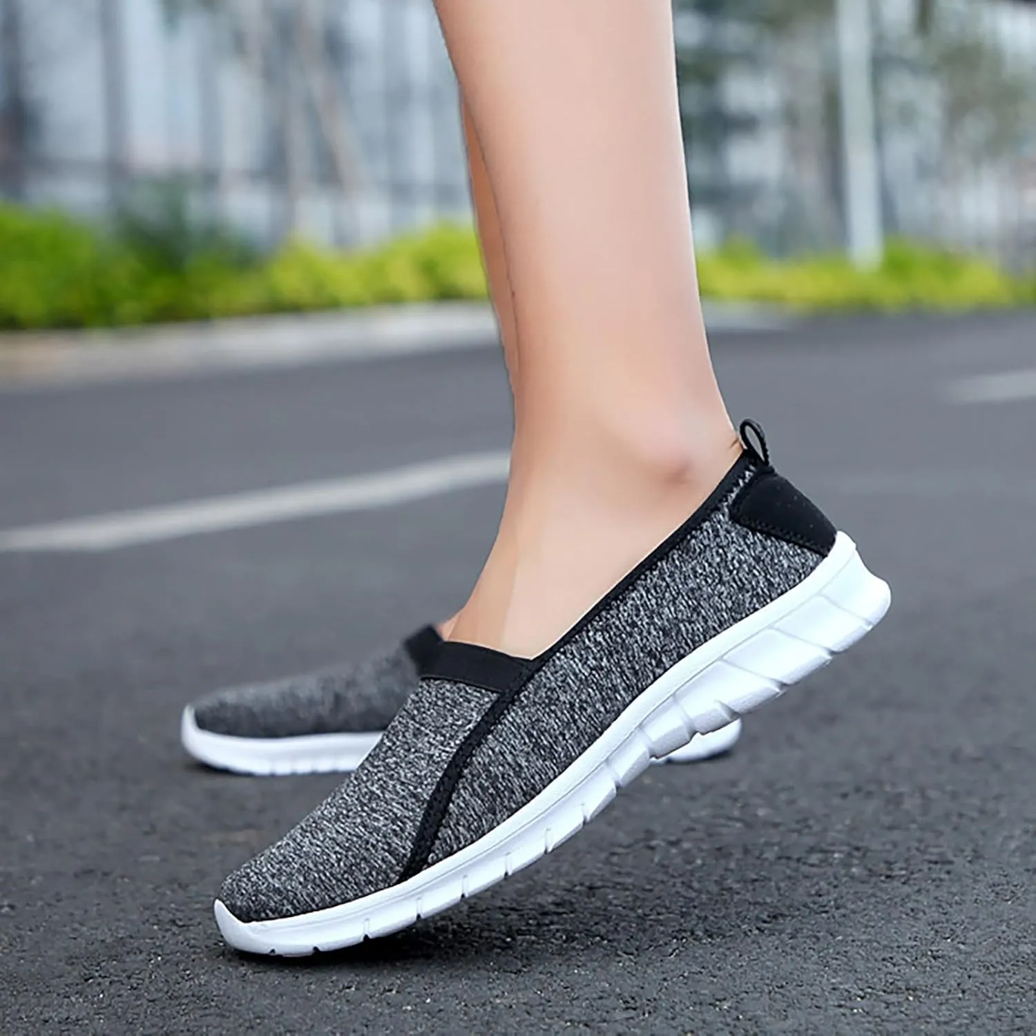 Women's Soft Orthopedic Shoes Breathable Woven Go Walking Slip On Foam Shoes Arch Support Mens Comfortable Slip on Shoes