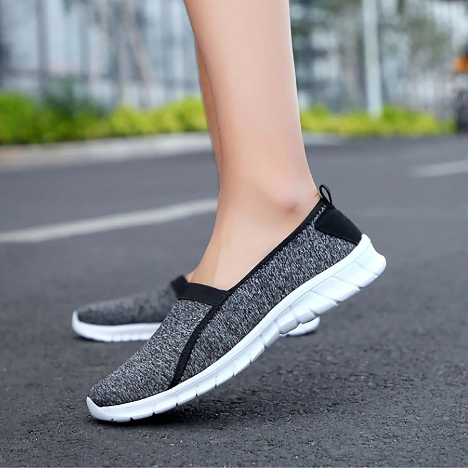 Women's Soft Orthopedic Shoes Breathable Woven Go Walking Slip On Foam Shoes Arch Support Mens Comfortable Slip on Shoes