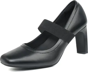 Womens Square Toe Mary Janes High Heels Dress Shoes