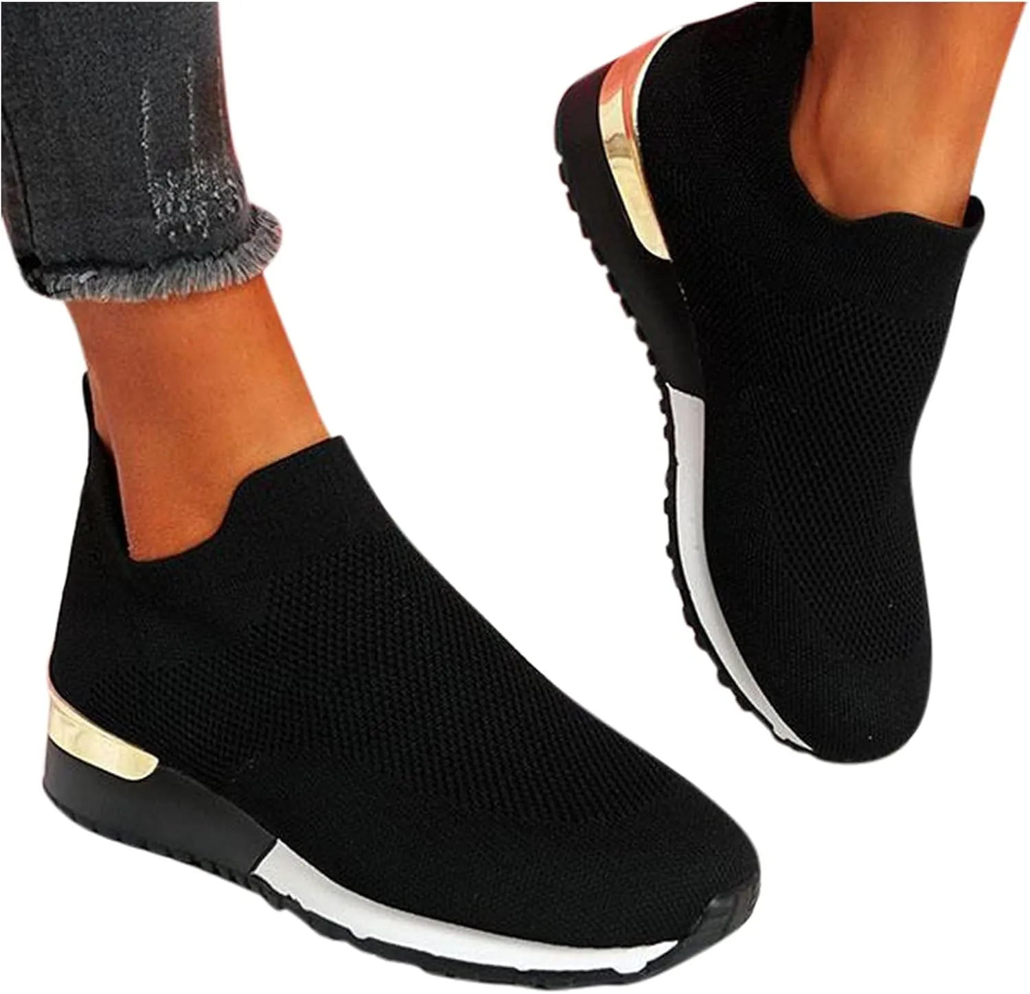 Women's Walking Shoes Cushion Comfortable Breeze Shoes Running Shoes for Men Flat Feet Casual Dress Shoes White Sneakers Waterproof Tennis Shoe Trainers Shoe