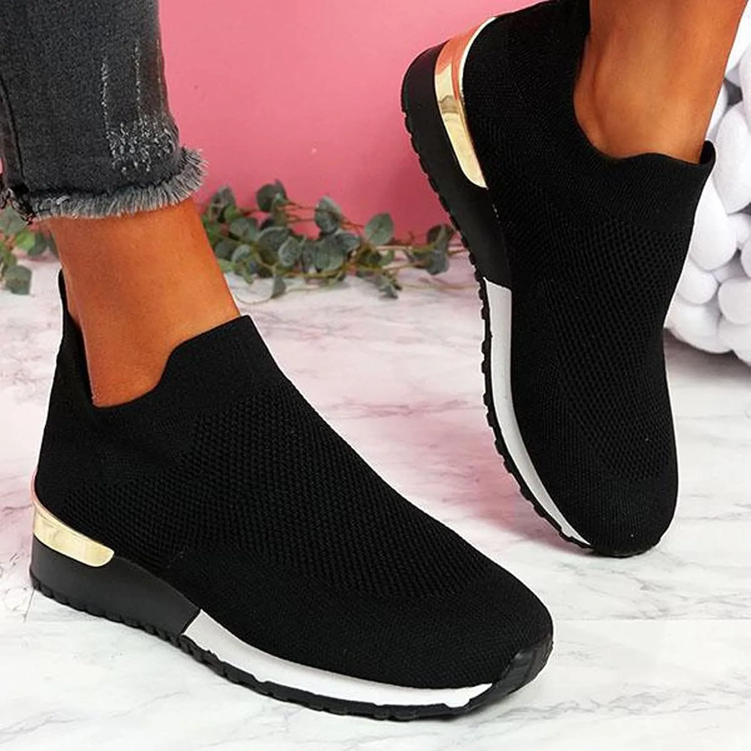Women's Walking Shoes Cushion Comfortable Breeze Shoes Running Shoes for Men Flat Feet Casual Dress Shoes White Sneakers Waterproof Tennis Shoe Trainers Shoe