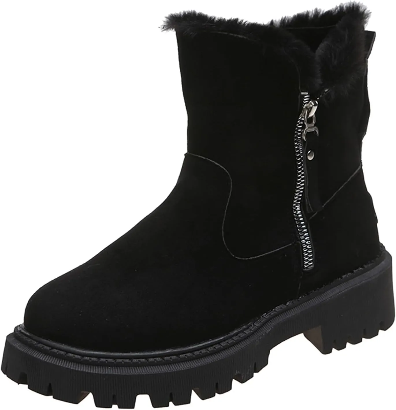 Womens Warm Fur Lined Winter Snow Boots Cosy Women's Leather Boots Real Wool Winter Boots for Ultimate Comfort
