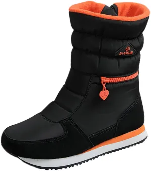 Women's Waterproof Winter Snow Boots Lightweight Warm Faux Fur Lined Mid-Calf Booties Lightweight Warm WaterProof Thermal